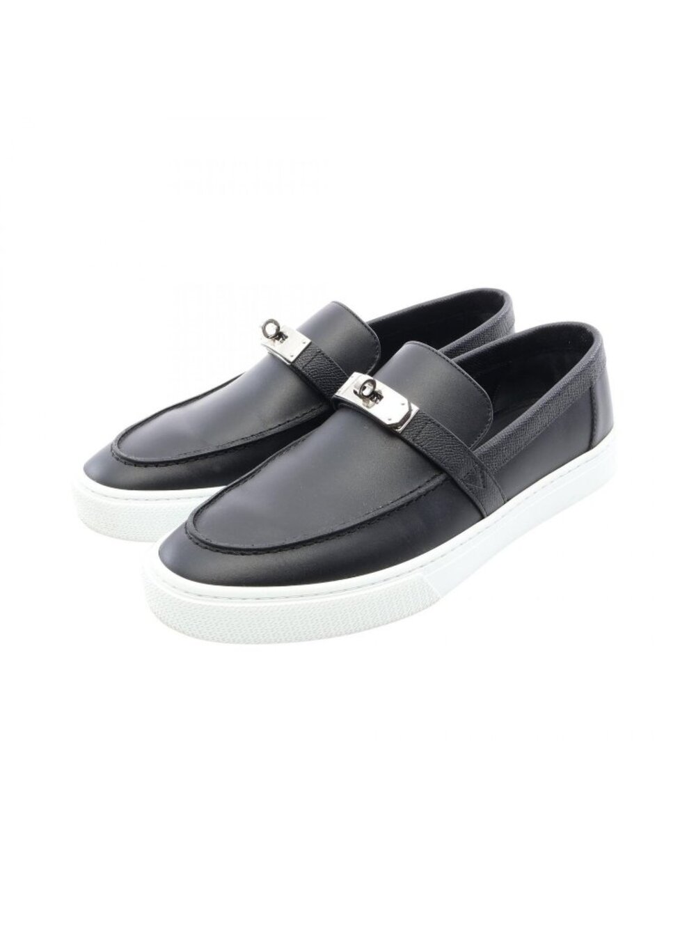 Hermes Slip-on Game Kelly Buckle Leather Sneakers